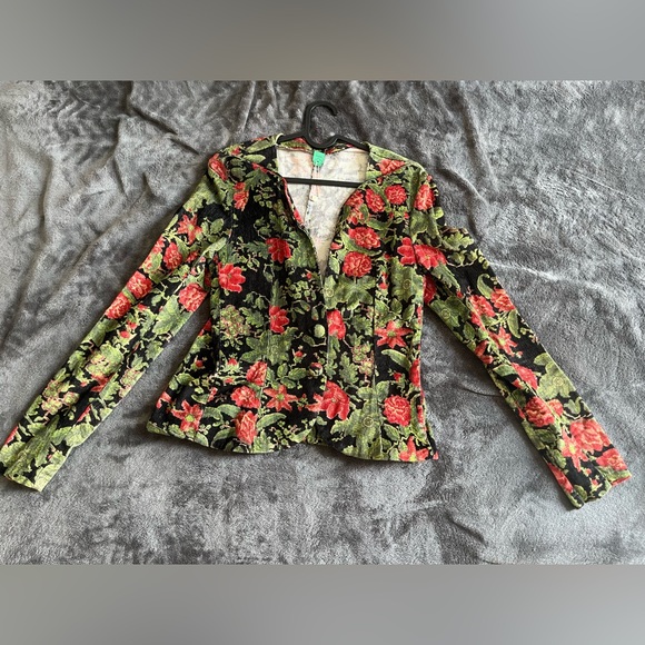 Farm Rio Floral Velvet Blazer - Picture 3 of 4